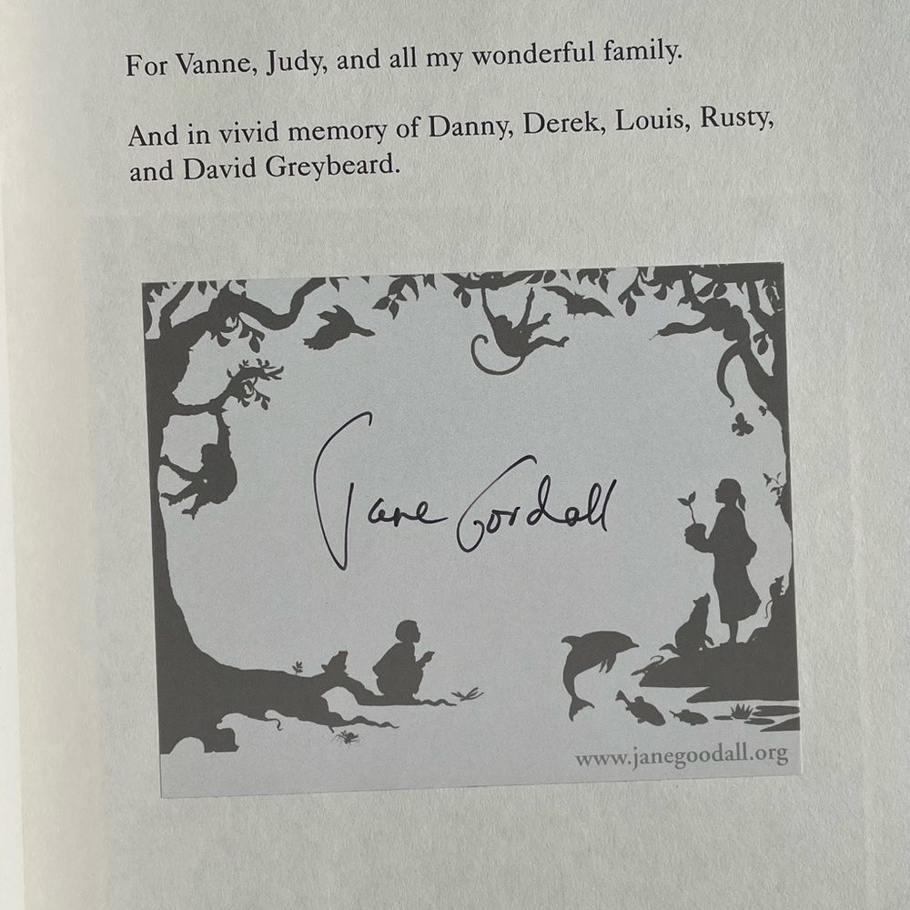 Jane Goodall Signed 1999 Book Reason For Hope Iconic Primatologist Anthropology - Picture 6 of 11